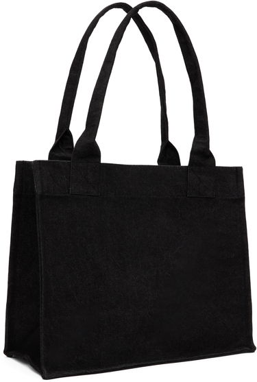 Tote bag GANNI GANNI Large Denim Tote Čierna | A6583, 2
