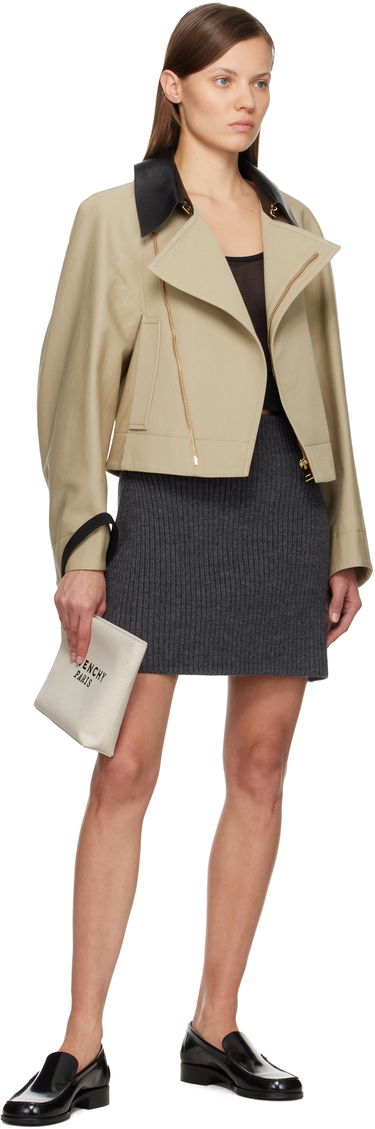 Sukňa Givenchy Ribbed Knit Miniskirt Šedá | BW41094ZSM033, 3