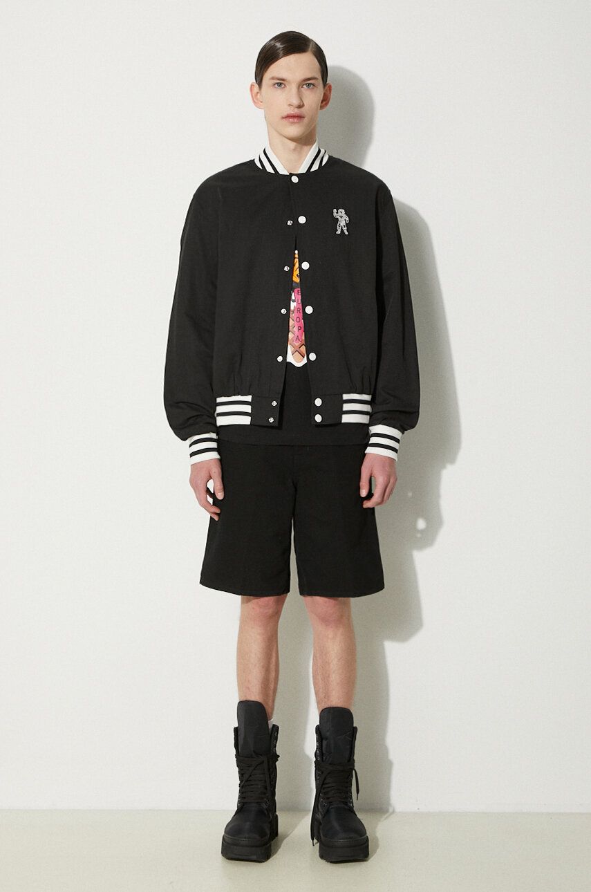 Bomber bunda BILLIONAIRE BOYS CLUB Billionaire Boys Club Arch Logo Lightweight Varsity Bomber Jacket Čierna | B24201, 1