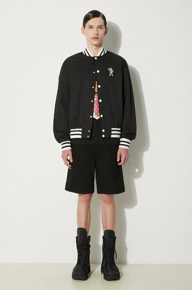 Bomber bunda BILLIONAIRE BOYS CLUB Billionaire Boys Club Arch Logo Lightweight Varsity Bomber Jacket Čierna | B24201, 1