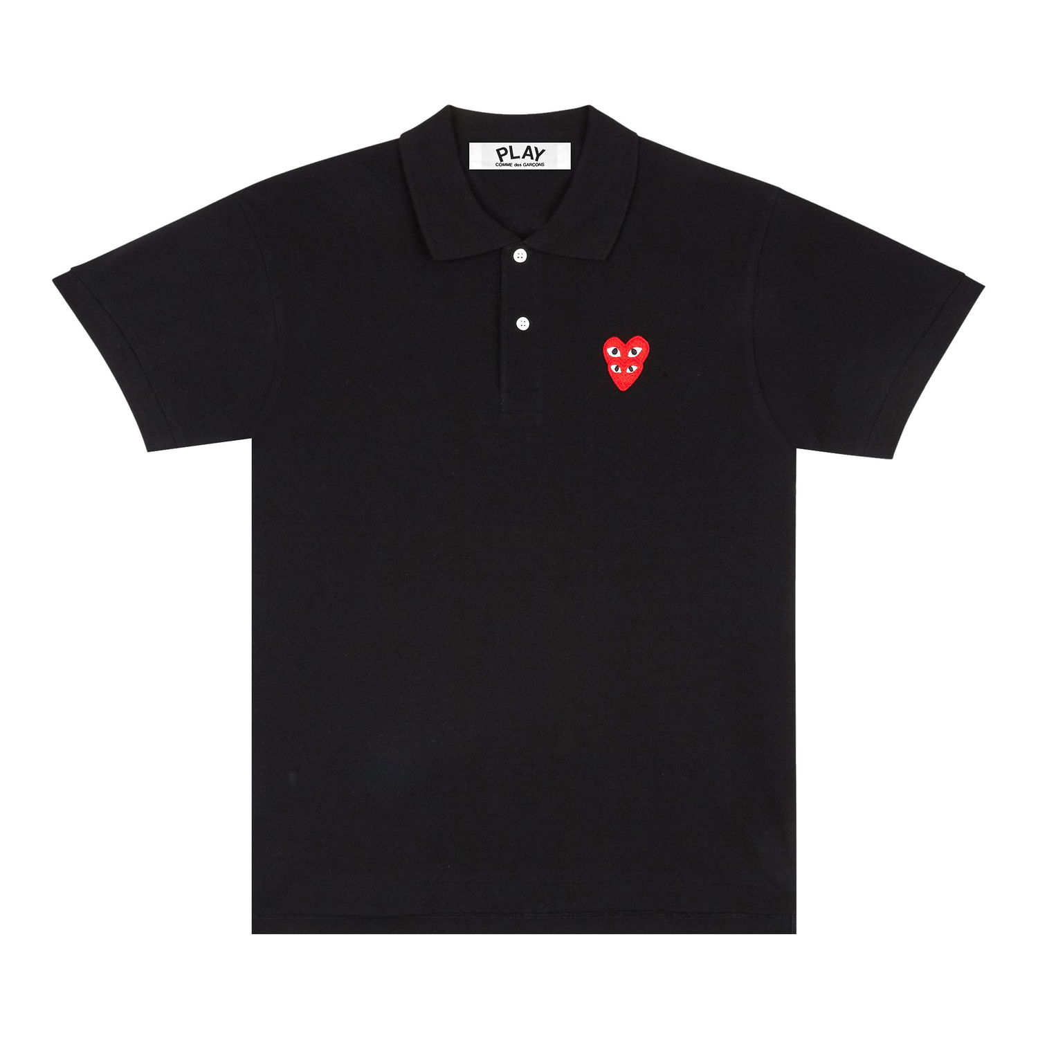 Polo tričko Comme des Garçons PLAY Polo with Red Heart Logo Čierna | AZ T290 051 1, 1
