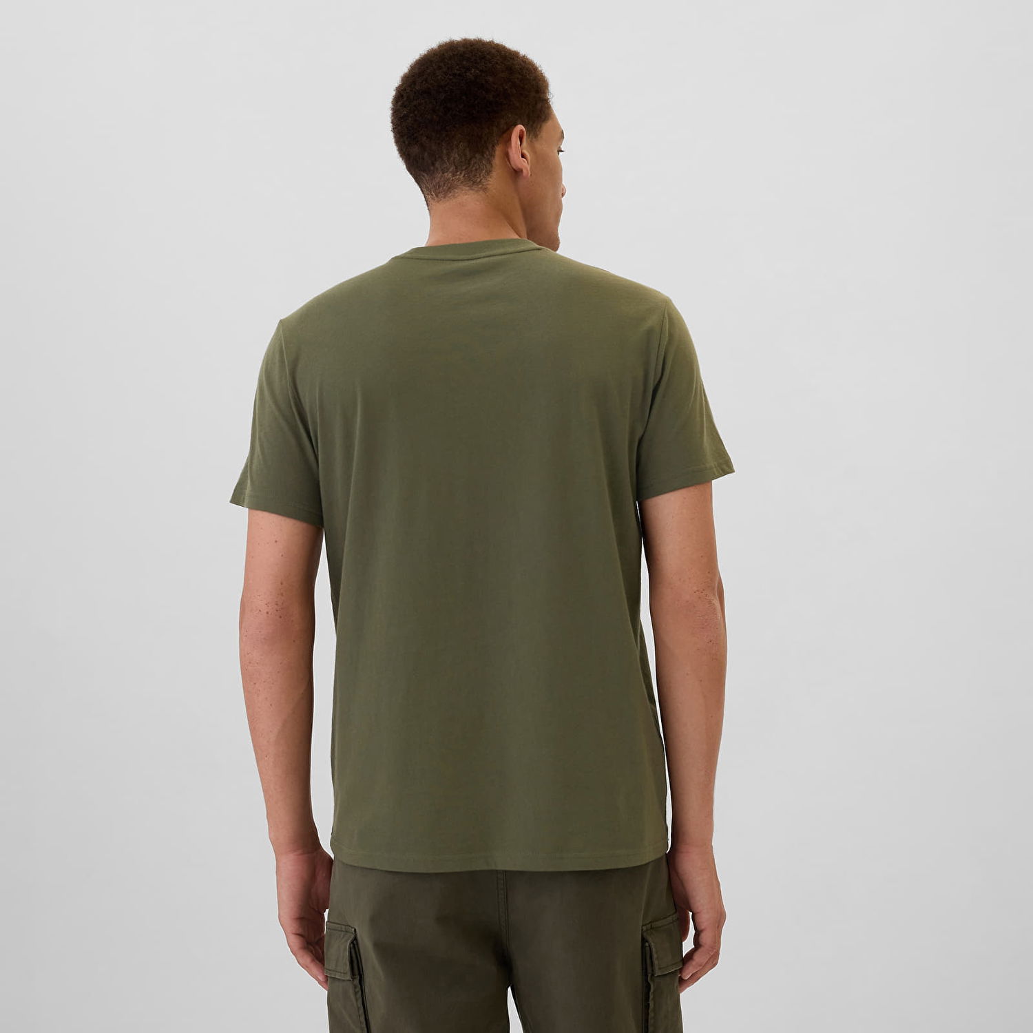 Tričko GAP T-shirt Logo Pocket Tee Olive Night S Zelené | 857901-11, 1