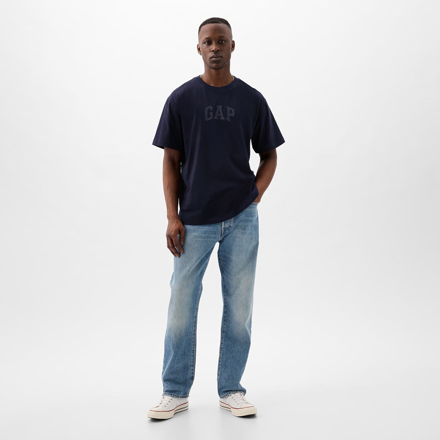 Tričko GAP Logo Tee Navy Uniform Čierna | 888270-00, 1