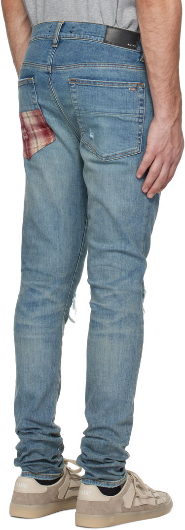 Džínsy AMIRI Quad Plaid MX1 Jeans Modrá | AMDNSY1104, 2