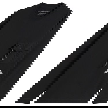 Tričko and wander Heavy Cotton Longsleeve Pocket Tee Čierna | 5745284082-010, 1
