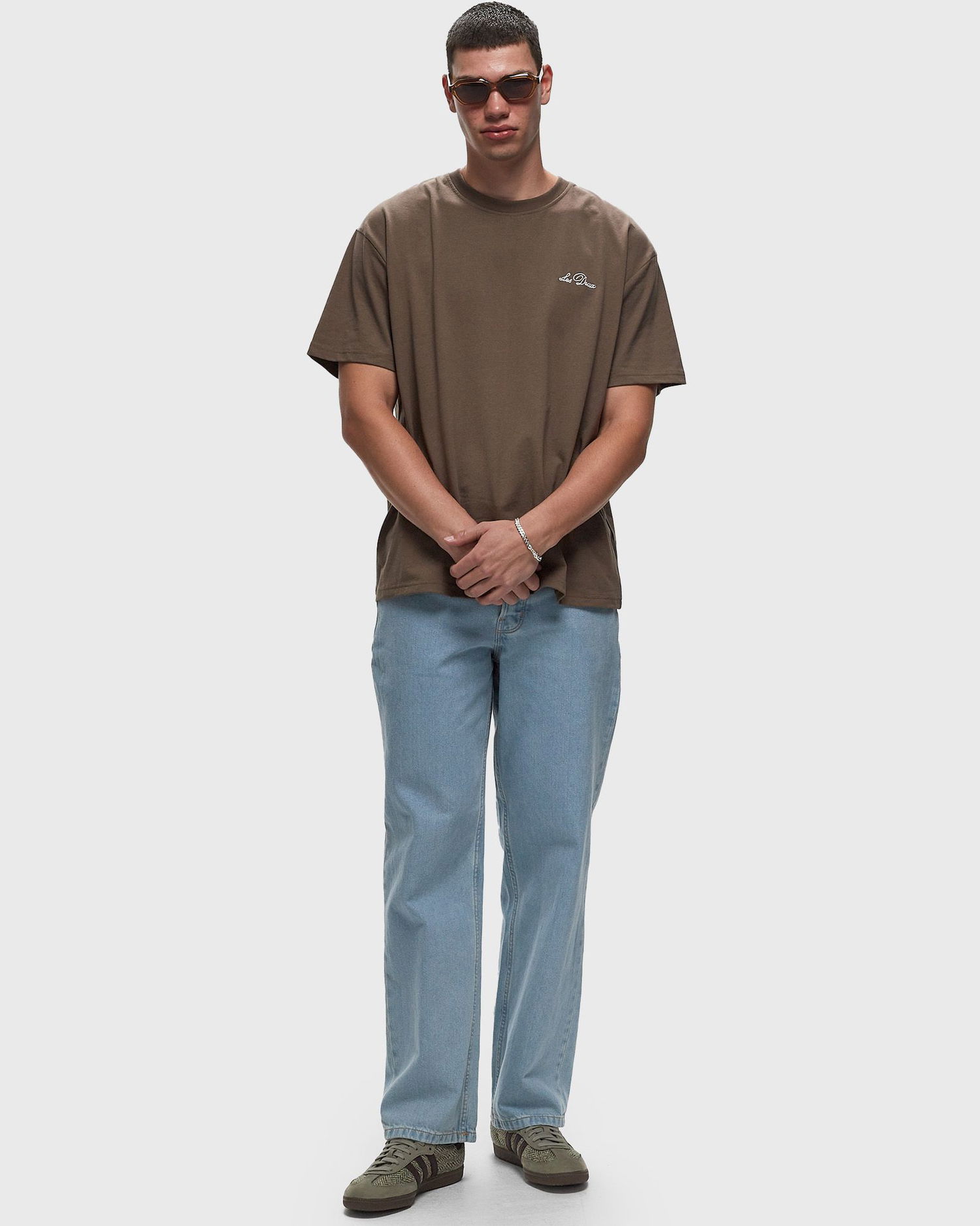 Tričko Les Deux Crew Tee T-Shirt Šedá | LDM101135-335218, 1