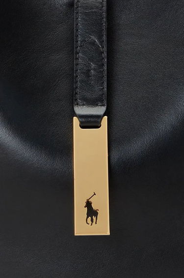 Kabelka Polo by Ralph Lauren Leather Hobo Bag Čierna | 428944017, 4