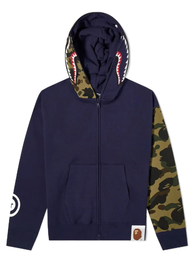 Mikina BAPE Giant Shark Full Zip Hoodie Navy | 001ZPG701018X-NVY