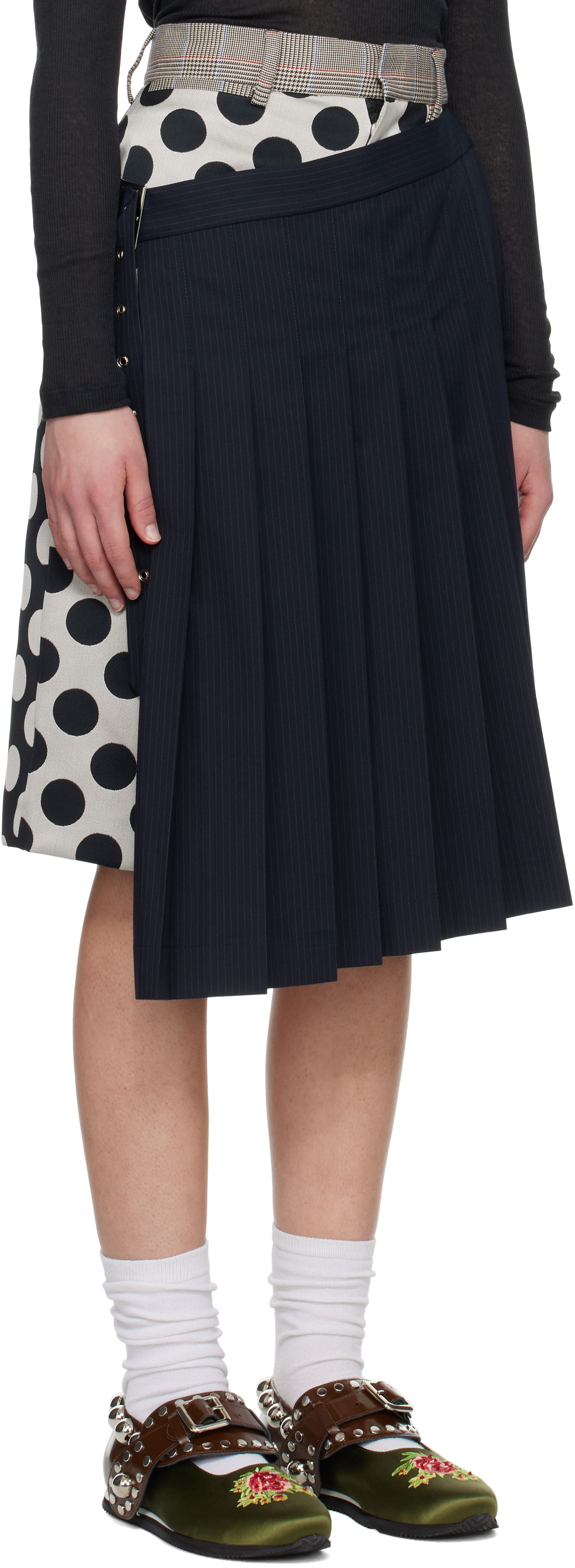 Sukňa Charles Jeffrey Loverboy Charles Jeffrey LOVERBOY Waisted Pleated Asymmetrical Skort Navy | 54040402, 1