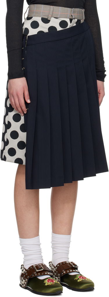 Sukňa Charles Jeffrey Loverboy Charles Jeffrey LOVERBOY Waisted Pleated Asymmetrical Skort Navy | 54040402, 1