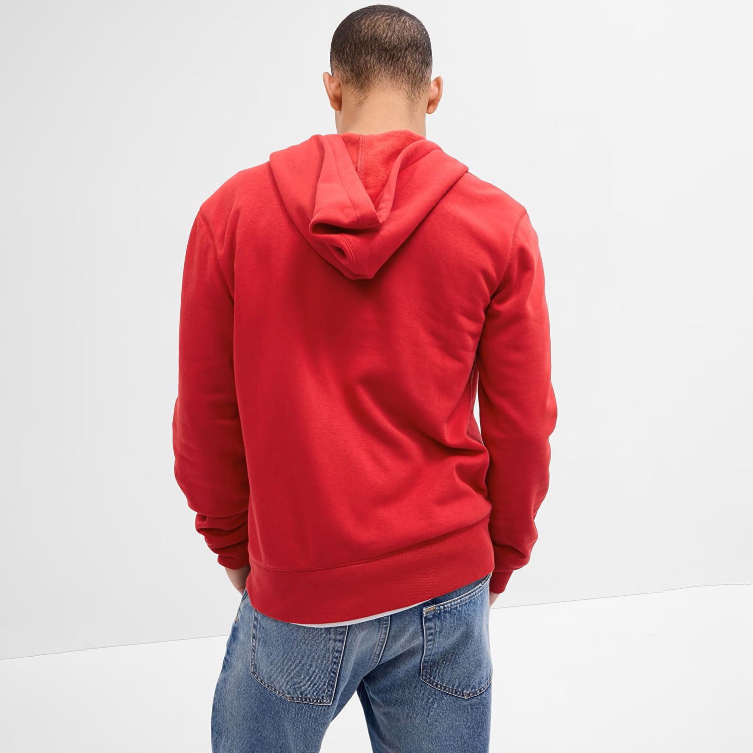 Mikina GAP Sweatshirt Logo Fullzip Hoodie Red Apple S Červená | 840496-23, 1