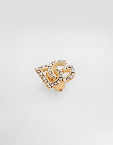 Náušnice Dolce & Gabbana Gold Metal Rhinestone DG Logo Earrings Metalická | WER2L4W1111ZOO00, 2