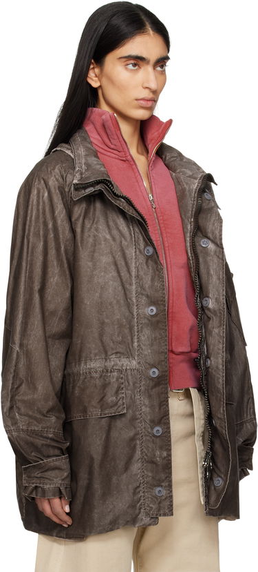 Parka OUR LEGACY Our Legacy Horizon Hooded Waxed Cotton Jacket Šedá | M2251HAB, 4