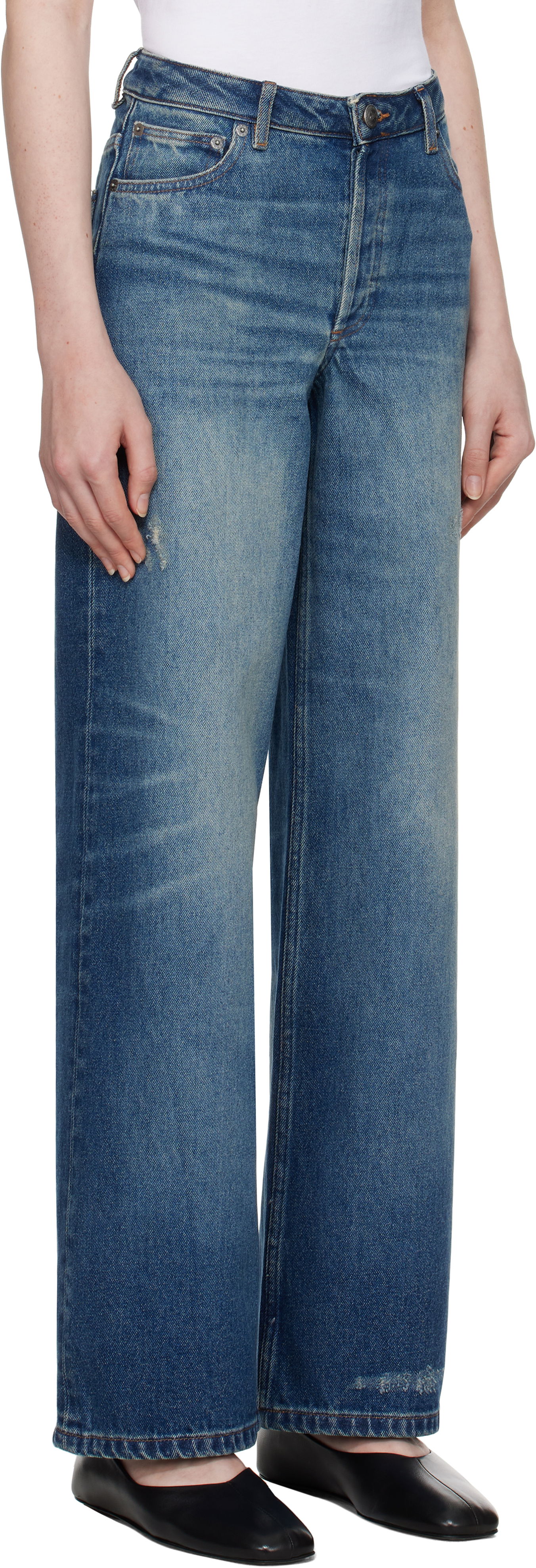 Džínsy A.P.C. Elisabeth Wide-Leg Jeans Modrá | COHFC-F09181, 1
