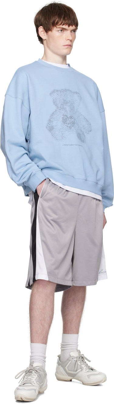 Mikina We11done Coding Teddy Sweatshirt Modrá | WD-TS2-25-789-U-BL, 3