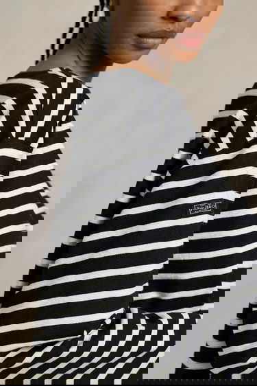 Tričko Polo by Ralph Lauren Polo Ralph Lauren Striped Cropped Long Sleeve T-Shirt Čierna | 211959103, 3