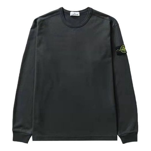 Mikina Stone Island Stone Island Logo Patch Crewneck Sweatshirt Čierna | 751564450-V0065