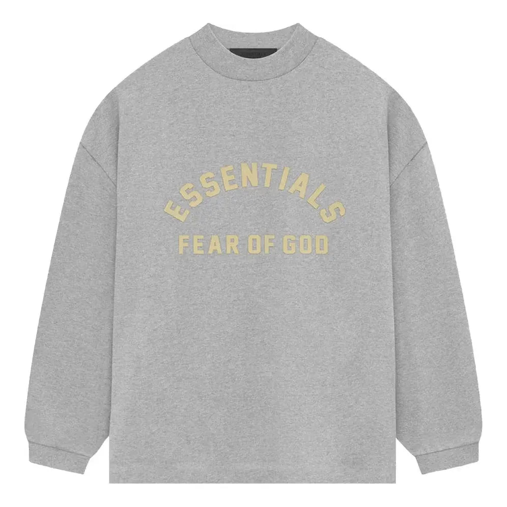Mikina Fear of God Essentials Heavy Jersey Long-Sleeve T-Shirt Šedá | 125SP242016F, 0