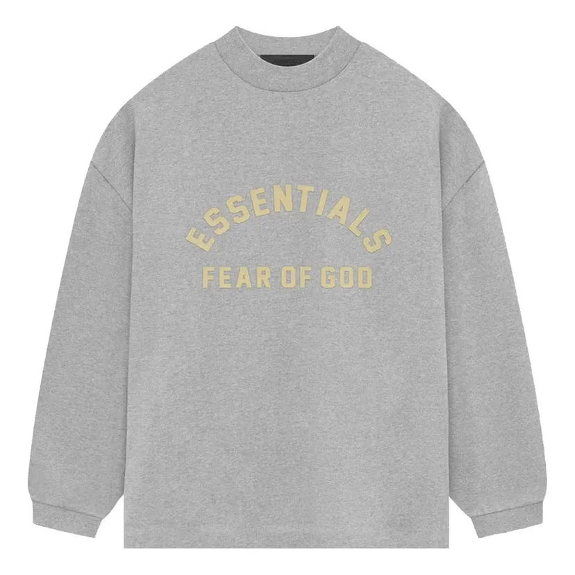 Mikina Fear of God Essentials Heavy Jersey Long-Sleeve T-Shirt Šedá | 125SP242016F