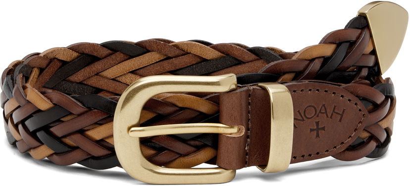 Opasok Noah Noah Braided Leather Belt Hnedá | A291FW24BRW