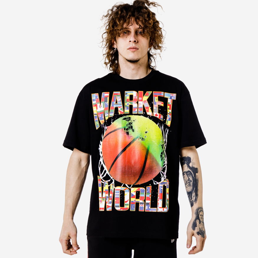 Tričko MARKET The Games Bring Us Together T-shirt(B-Ball) Čierna | 399000639/0001, 0