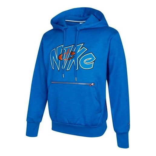 Mikina Nike Sportswear Knit Hoodie with Pocket Modrá | DA5990-480