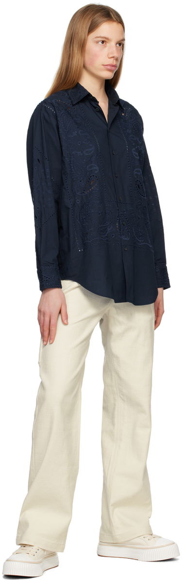 Košeľa rag & bone rag & bone Vivian Embroidered Shirt Navy | WAW23PA0139Q13, 3