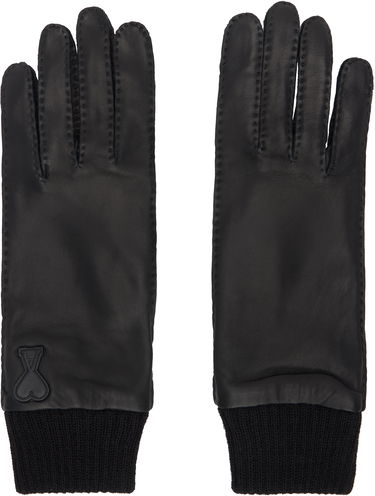 Rukavice AMI Leather Patch Gloves Čierna | HGV301.350, 0