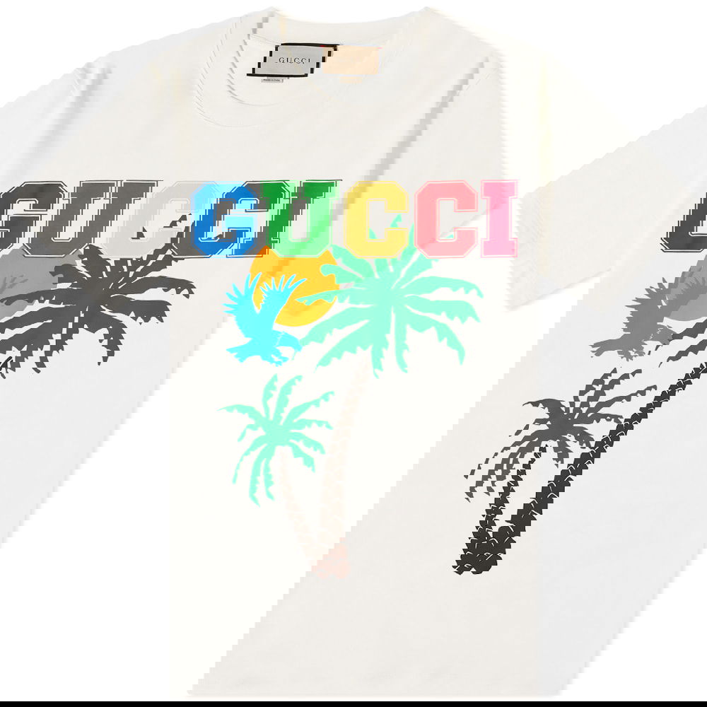 Tričko Gucci Palms Tee White Biela | 548334-XJEOW-9095, 0