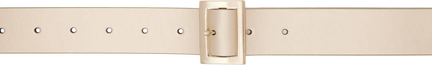Opasok Rick Owens Rick Owens Stooges Metallic Belt Béžová | RA01E0683 LGEMGH, 0
