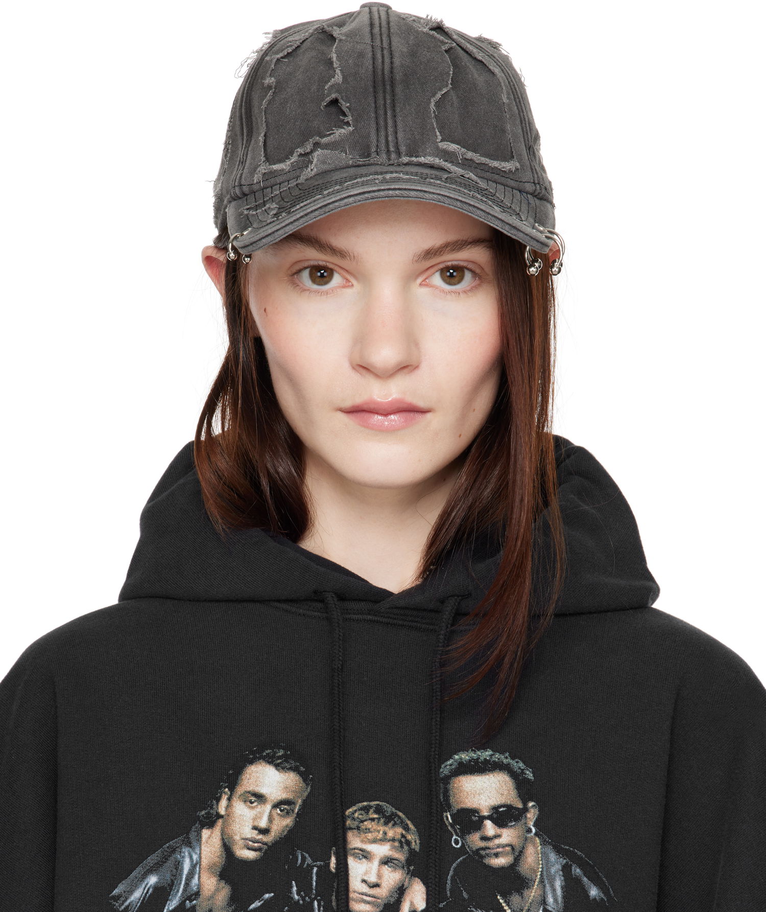 Šiltovka VETEMENTS Vetements Destroyed Cap Šedá | UA66CA160B, 0