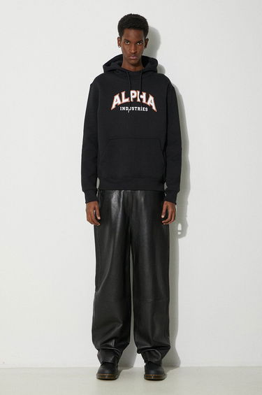 Mikina Alpha Industries Hoodie With Print Čierna | 146331, 1