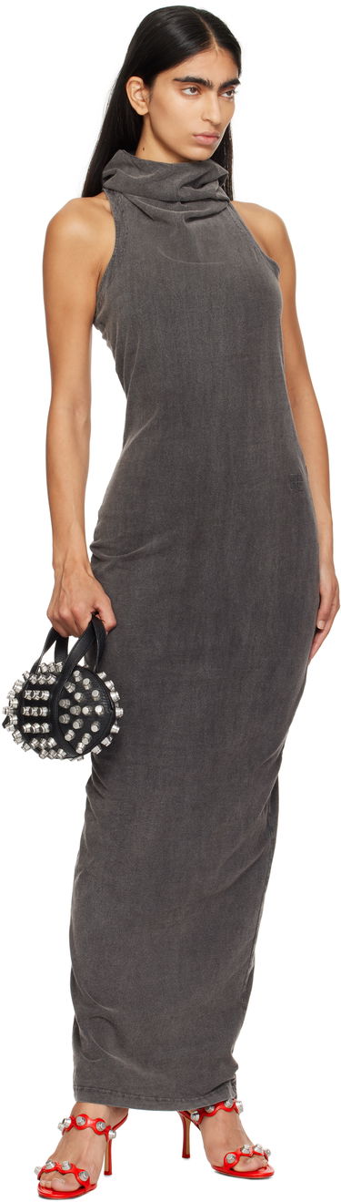Šaty Alexander Wang Alexander Wang Cowl Neck Racer Back Maxi Dress Šedá | 4CC3246261, 4