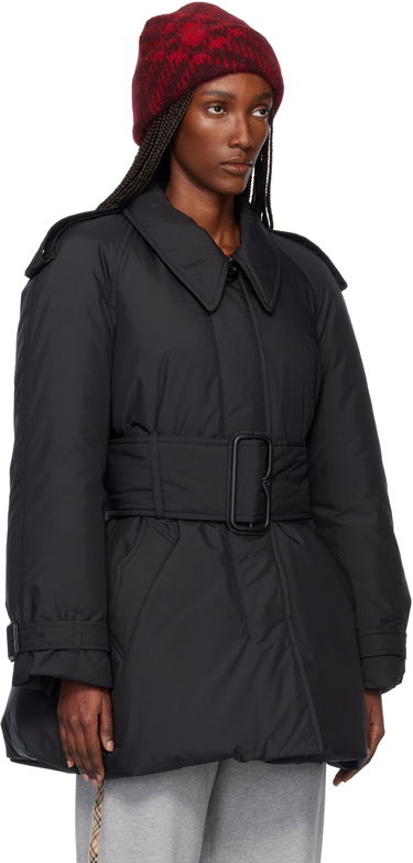 Prešívaná bunda Burberry Belted Berryhill Padded Car Down Coat Čierna | 8118455, 1