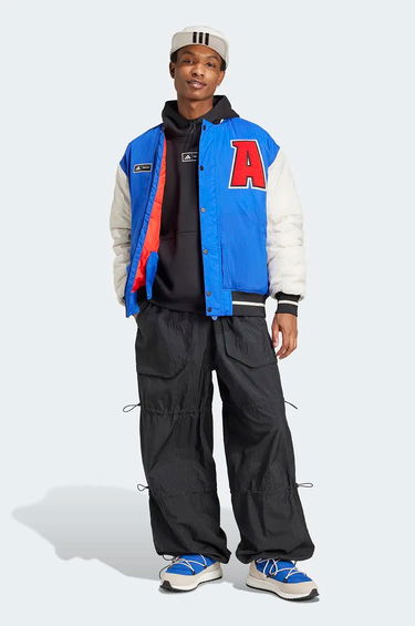 Bomber bunda adidas Originals adidas x Moon Boot Varsity Jacket Modrá | IY8048, 7
