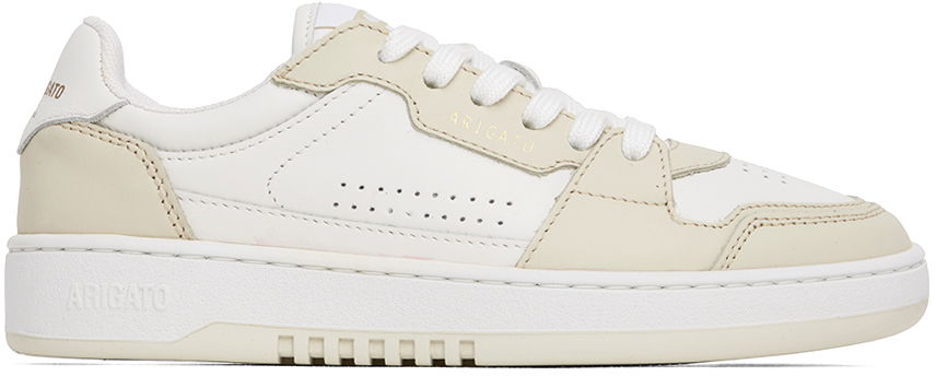 White & Beige Dice Lo Sneakers