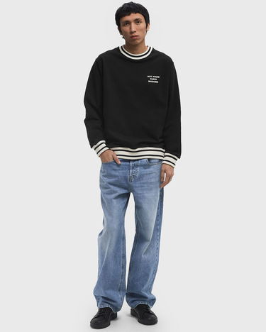 Sveter Drôle de Monsieur Drole de Monsieur Slogan Sport Sweatshirt Čierna | F-SW140-CO127-BL, 1