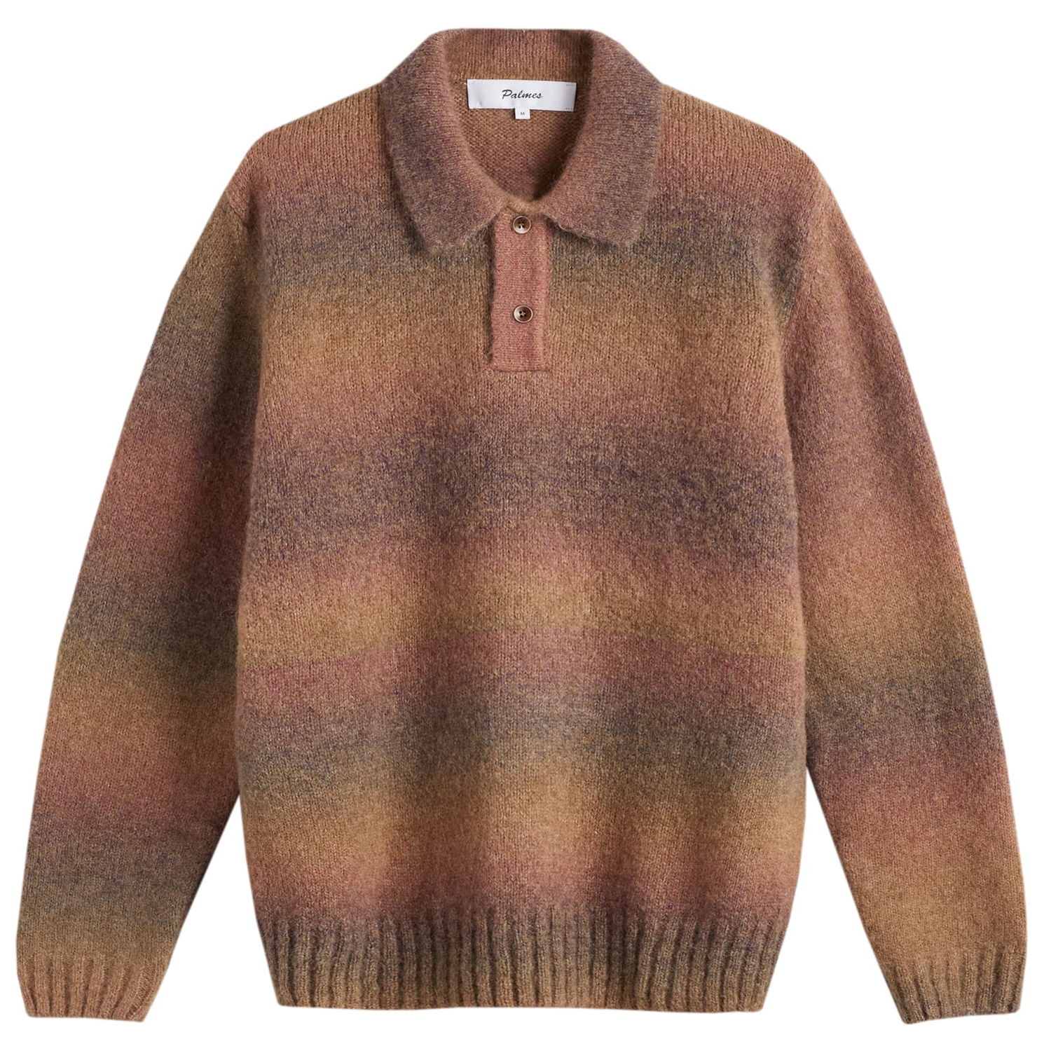 Sveter Palmes Alpaca Long Sleeve Knit Polo Hnedá | P40-0025-121, 0