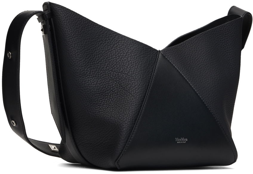 Taška cez rameno Max Mara Max Mara Small Leather Shoulder Bag Čierna | 2424516041600, 1