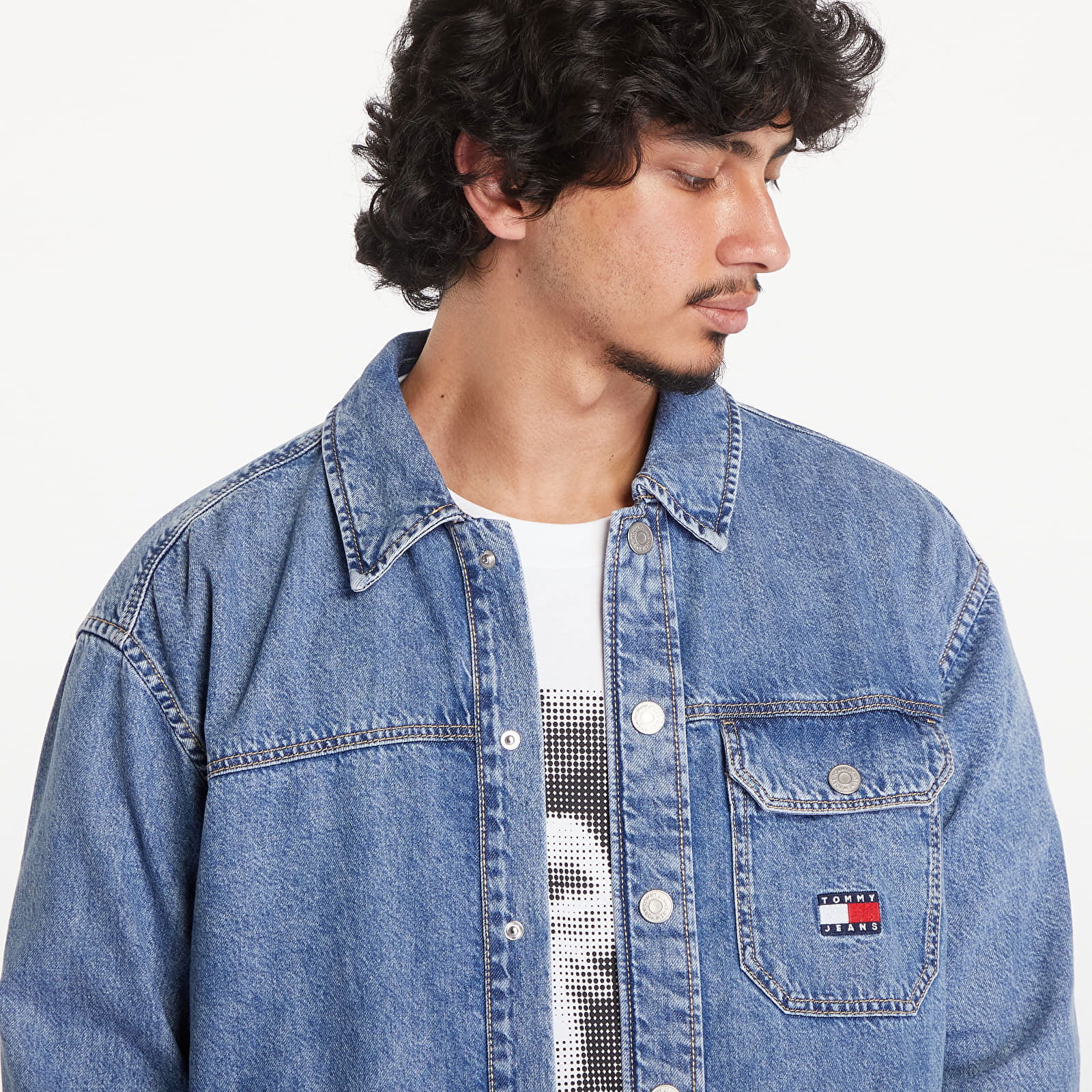 Essential Denim Overshirt Mid Indigo