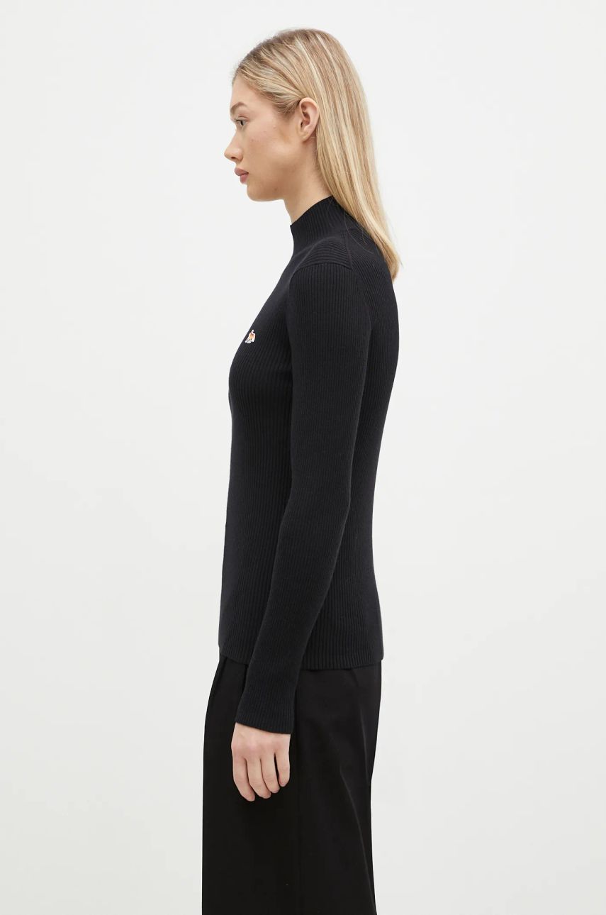Sveter MAISON KITSUNÉ Maison Kitsuné Black Baby Fox Patch Turtleneck Čierna | NW00807KT1091, 1