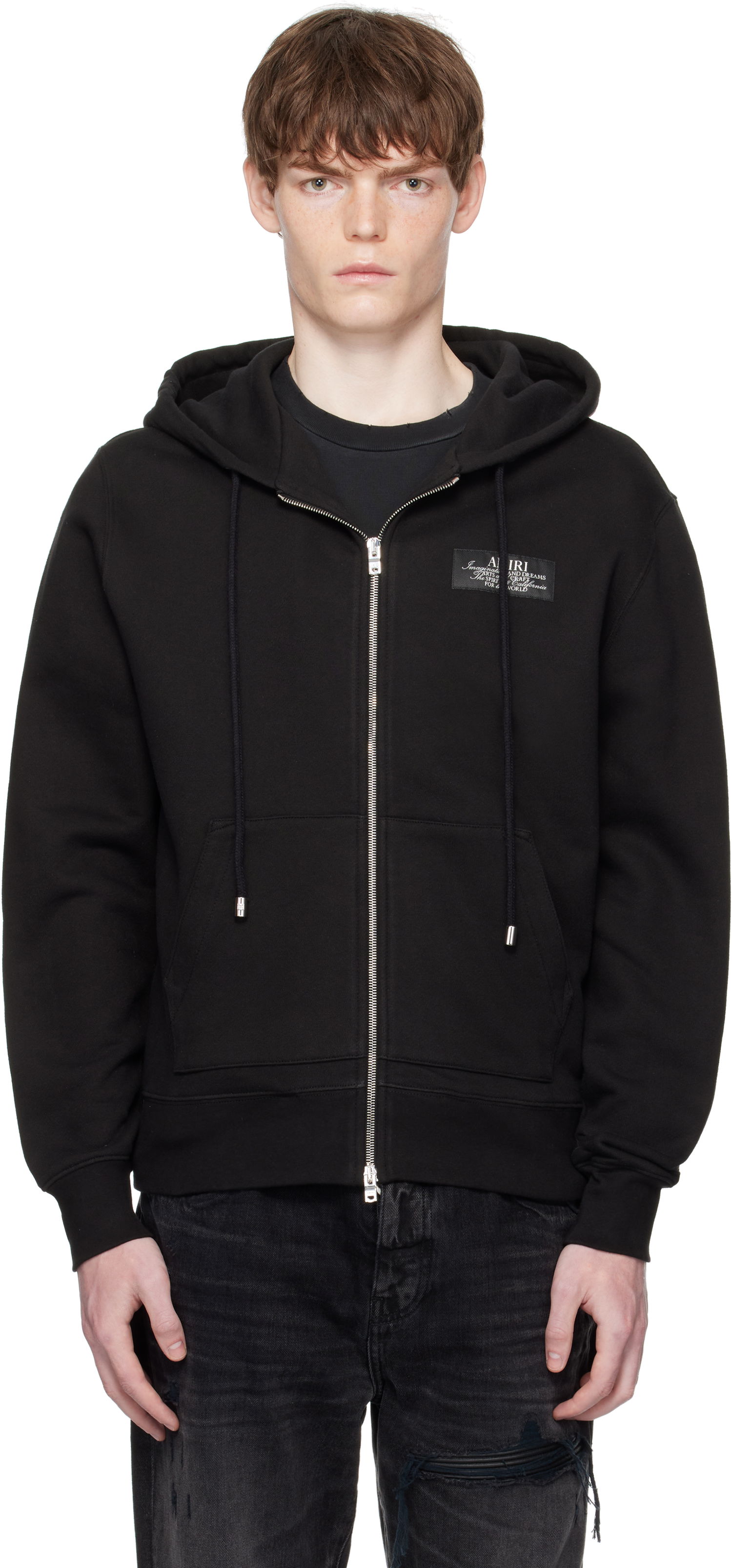 Mikina AMIRI AMIRI 'Amiri Spirit' Zip Hoodie Čierna | AMJYHD1118, 0