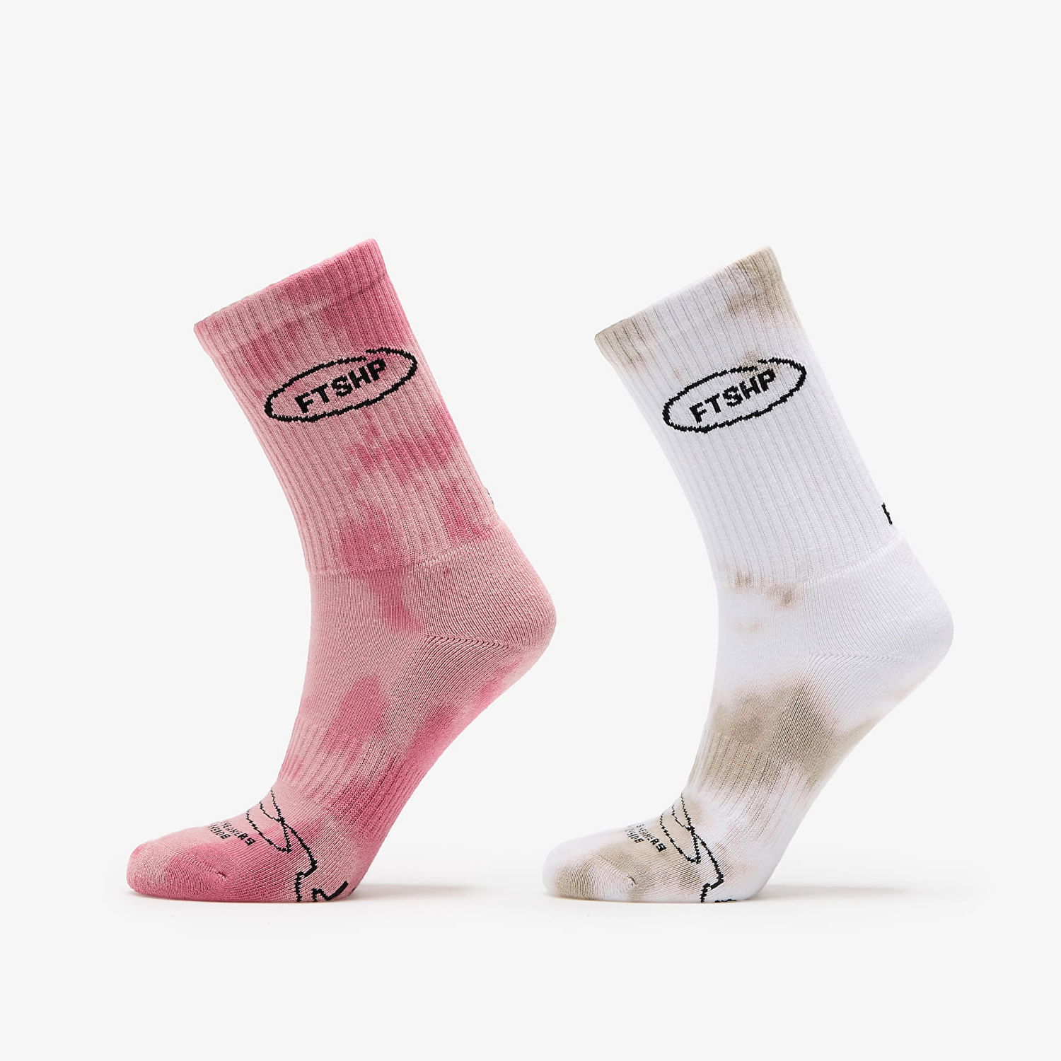 Ponožky Footshop Basic Crew Socks 2-Pack Tie Dye Color Rôznofarebný | FTSHP_362, 0