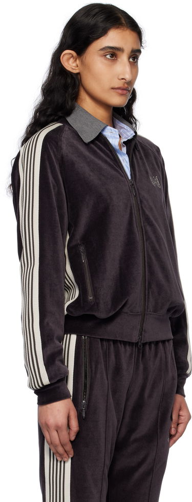 Mikina Needles Needles Rib Collar Track Jacket Fialová | QV319, 4