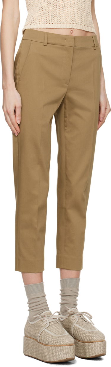 Nohavice Max Mara Slim Fit Cropped Trousers Béžová | 2411131072600, 1