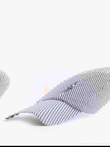 Šiltovka Polo by Ralph Lauren Striped Seersucker Baseball Cap by Polo Ralph Lauren Modrá | 710957166001, 1