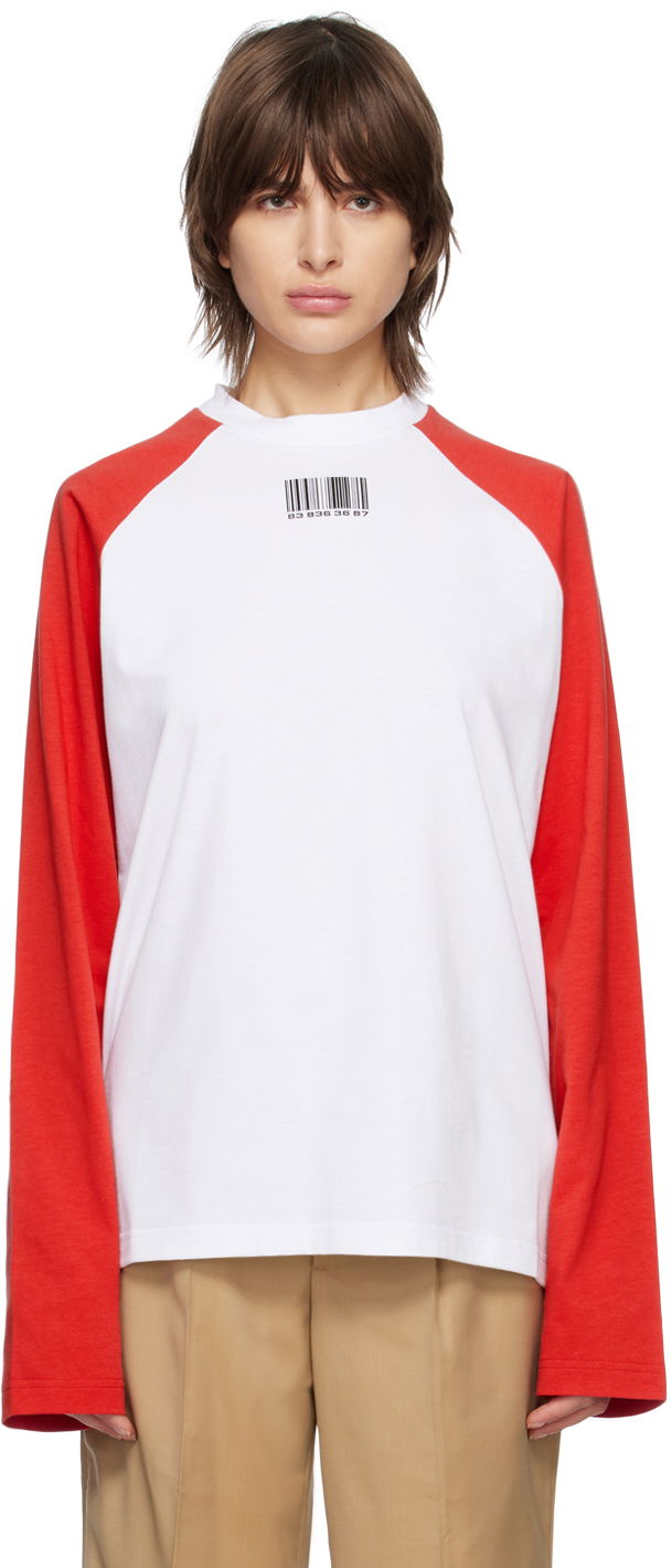 Tričko VETEMENTS Barcode Long Sleeve T-Shirt Biela | VL16LS140R, 0