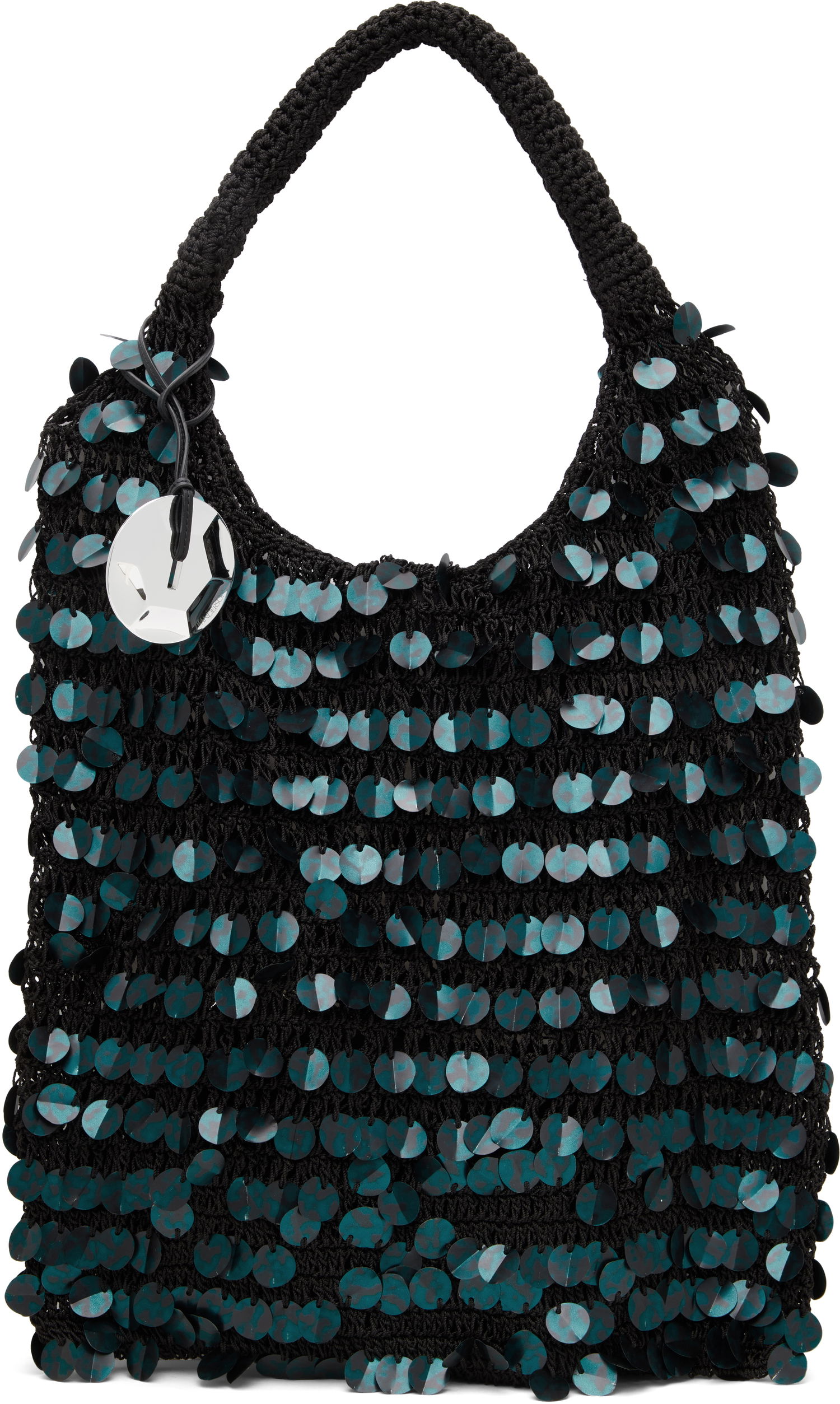 Tote bag JW Anderson JW Anderson Crochet Sequin Shoulder Bag Čierna | HB0729-FA0447, 0