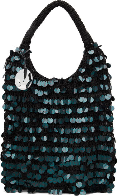 Tote bag JW Anderson JW Anderson Crochet Sequin Shoulder Bag Čierna | HB0729-FA0447, 0