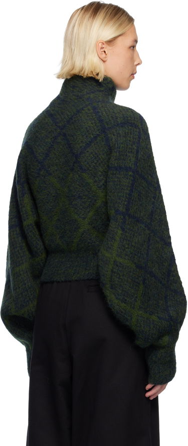 Sveter Dries Van Noten Dries Van Noten Plaid Dolman Sleeves Turtleneck Cardigan Rôznofarebný | 252-011228-2709, 2